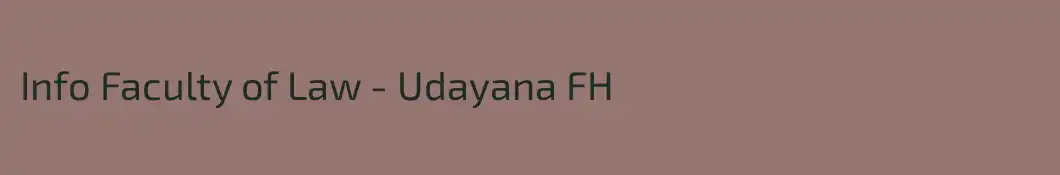 Info Faculty of Law - Udayana FH